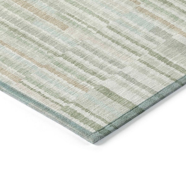 Chantille Machine Washable Indoor/Outdoor Abstract ACN2102 Sage 1 ft. 8 in. x 2 ft. 6 in. Accent Rug