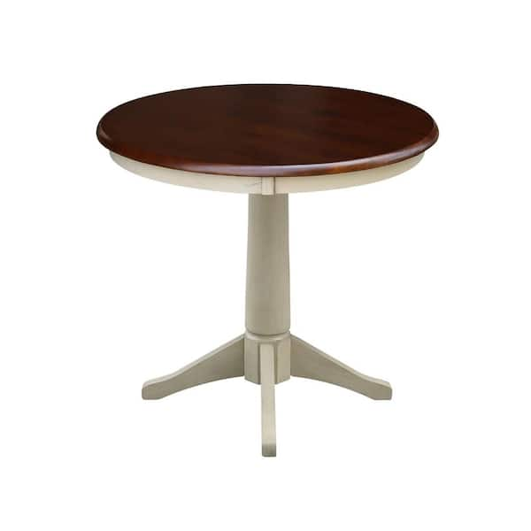 International Concepts Olivia 30 in. Almond and Espresso Round