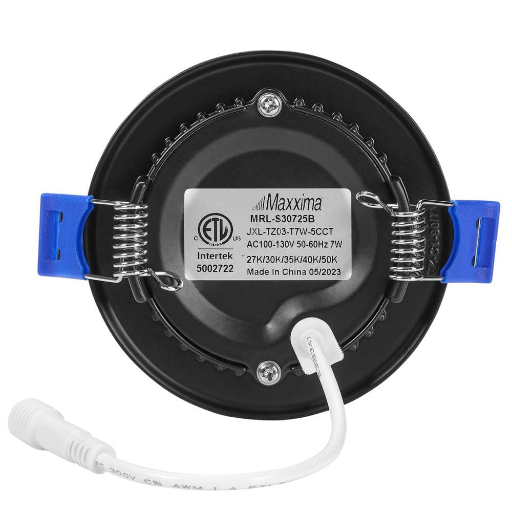 Black 3-Inch Ultra-Thin Aluminum LED Recessed Downlight