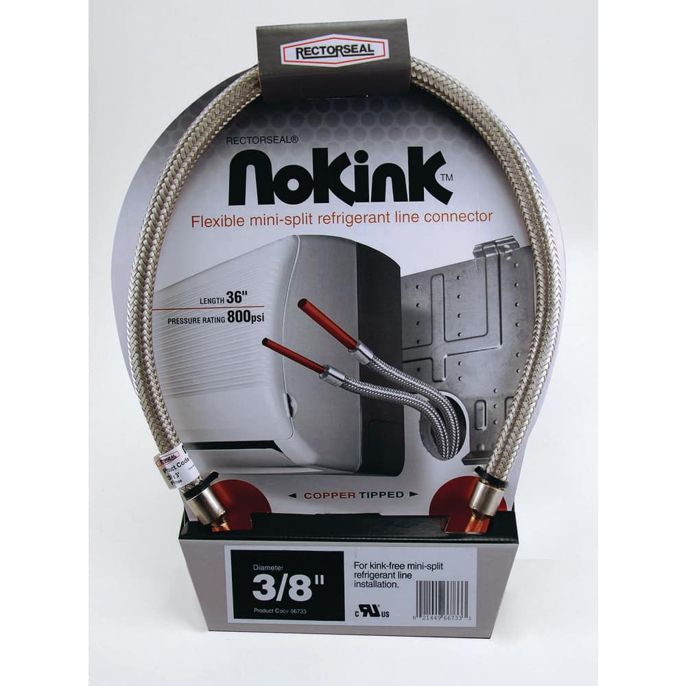 NoKink 3/8 in. x 3 ft. Flex Hose, Flexible Refrigerant Line Connector Mini Split price history on PriceWatchPro