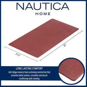 Red 17.5 in. x 32 in. PVC Embossed Anti-Fatigue Mat