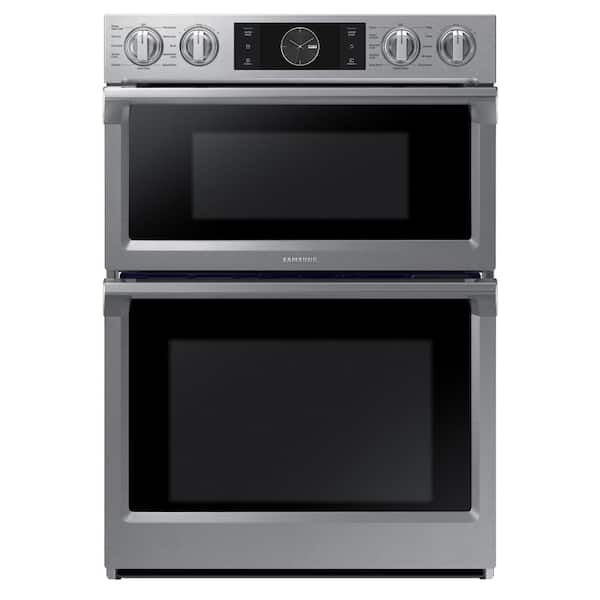 Samsung 30 in. Electric Steam Cook, Flex Duo Wall Oven Speed Cook Built-In Microwave in Stainless Steel