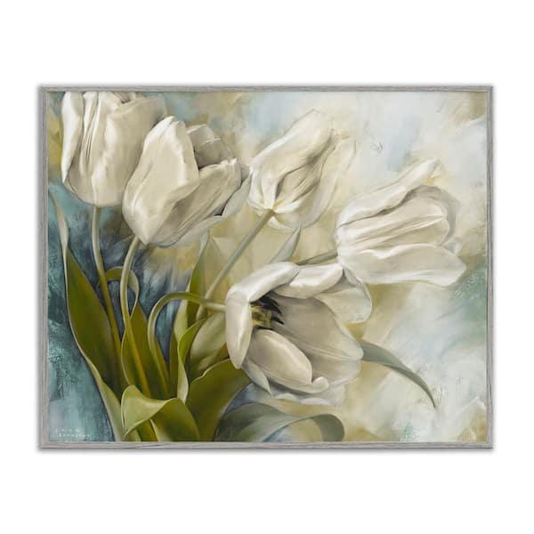 Stupell Industries Wild Tulips Close Up by Igor Levashov Gray Framed Nature Giclee Art Print 11 in. x 14 in.