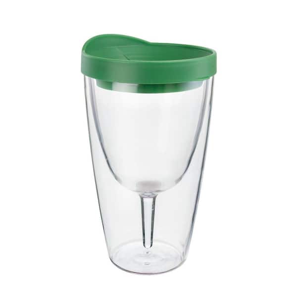 Southern Homewares Verde Green Double Wall Acrylic Insulated Wine Tumbler