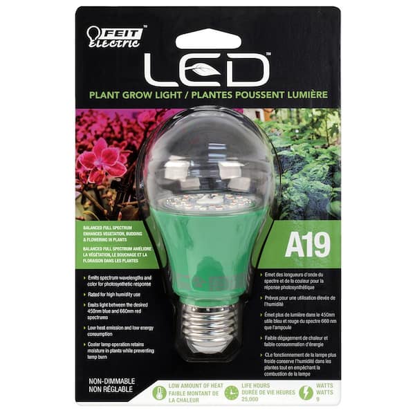 4 Pack LED Grow Light Bulb A19 Bulb Full Spectrum Plant Light Balance Light