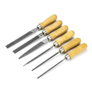 Nicholson 4 in. Assorted American Pattern File Set with Wooden Handles (6-Piece)