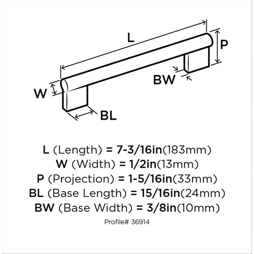 Versa Brushed Nickel 7-Inch Modern Bar Pull