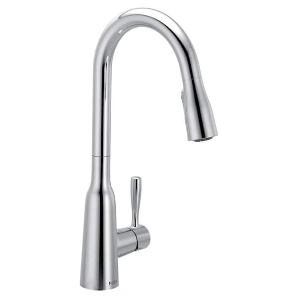 Orevisi Single-Handle Pull-Down Sprayer Kitchen Faucet with Reflex and Power Boost in Chrome