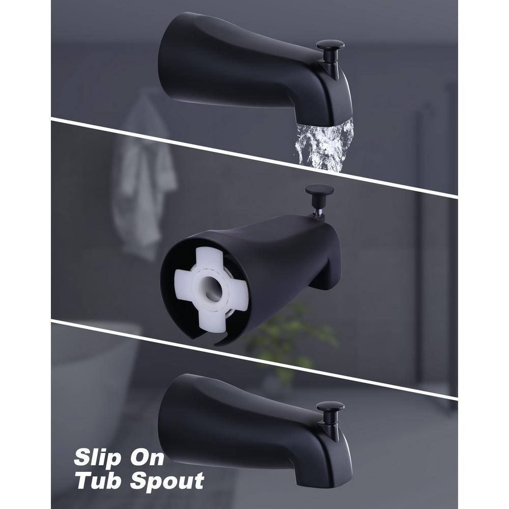 Matte Black 7-Spray Wall Mounted Shower Faucet System