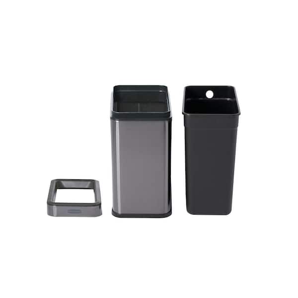 Rubbermaid 2.6 Gal. Stainless Steel Rectangular Open Top Household