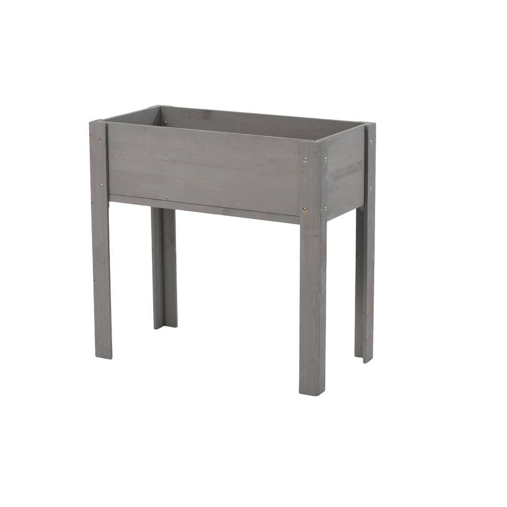 31 in. L x 16 in. W x 31 in. H Grey Wood Raised Garden Bed with Legs for Outdoor Plants Fruits Vegetable Herb Growing price history on PriceWatchPro
