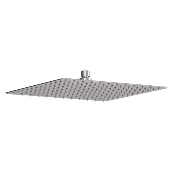 MultiplePress 12 in. Rainfall Single Handle 1-Spray Tub and Shower Faucet 2.5 GPM in. Brushed Nickel Valve Not Included