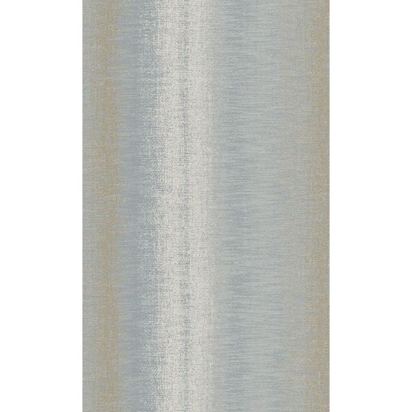 Walls Republic Blue Metallic Finish Woven Stripe Paste the Wall Double
