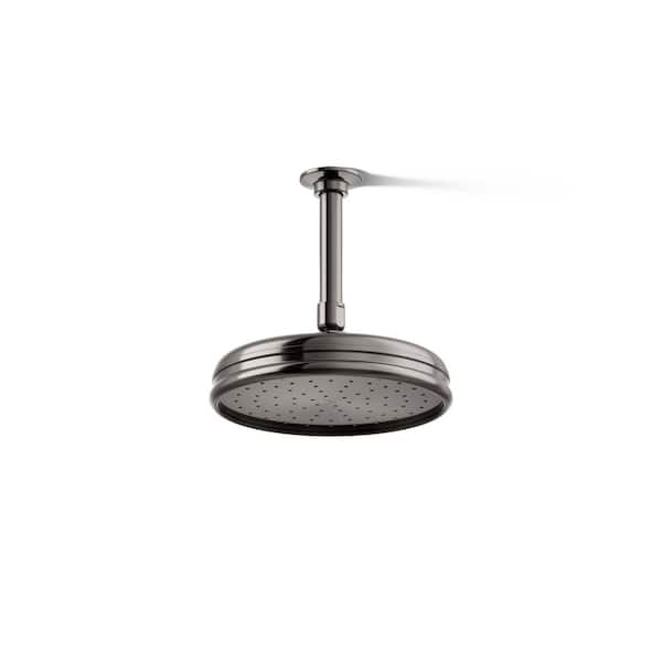 KOHLER 1-Spray Patterns 8 in. 2.5 GPM Ceiling Mount Rain Fixed Shower Head in Vibrant Titanium