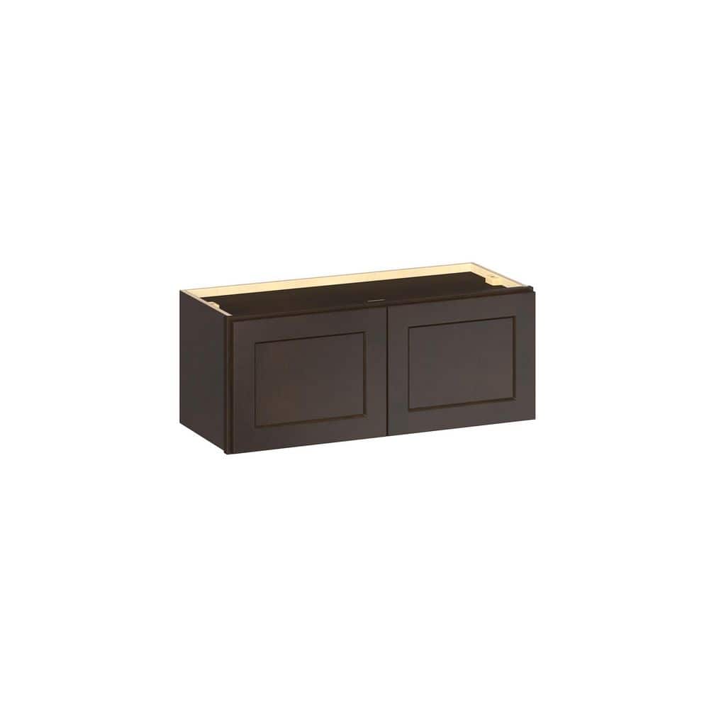 Emerson Cocoa Wall Bridge 2-Door Ready to Assemble Kitchen Cabinet (30 in. W x 12 in. H x 12 in. D) price history on PriceWatchPro
