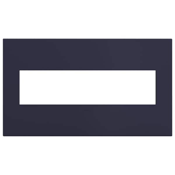 Legrand adorne 4 Gang Decorator/Rocker Wall Plate, Bleu Noir (1-Pack)