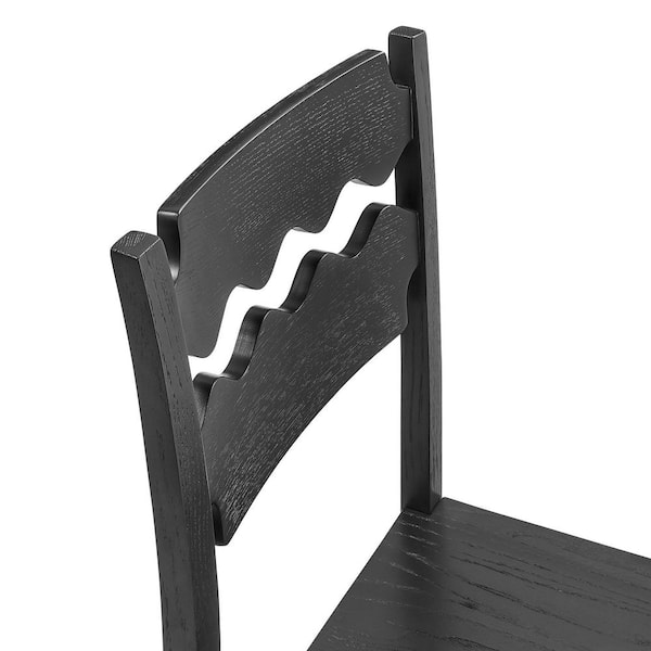 MODWAY Jax Vintage 43 in. H Inspired Oak Wood Counter Stool with