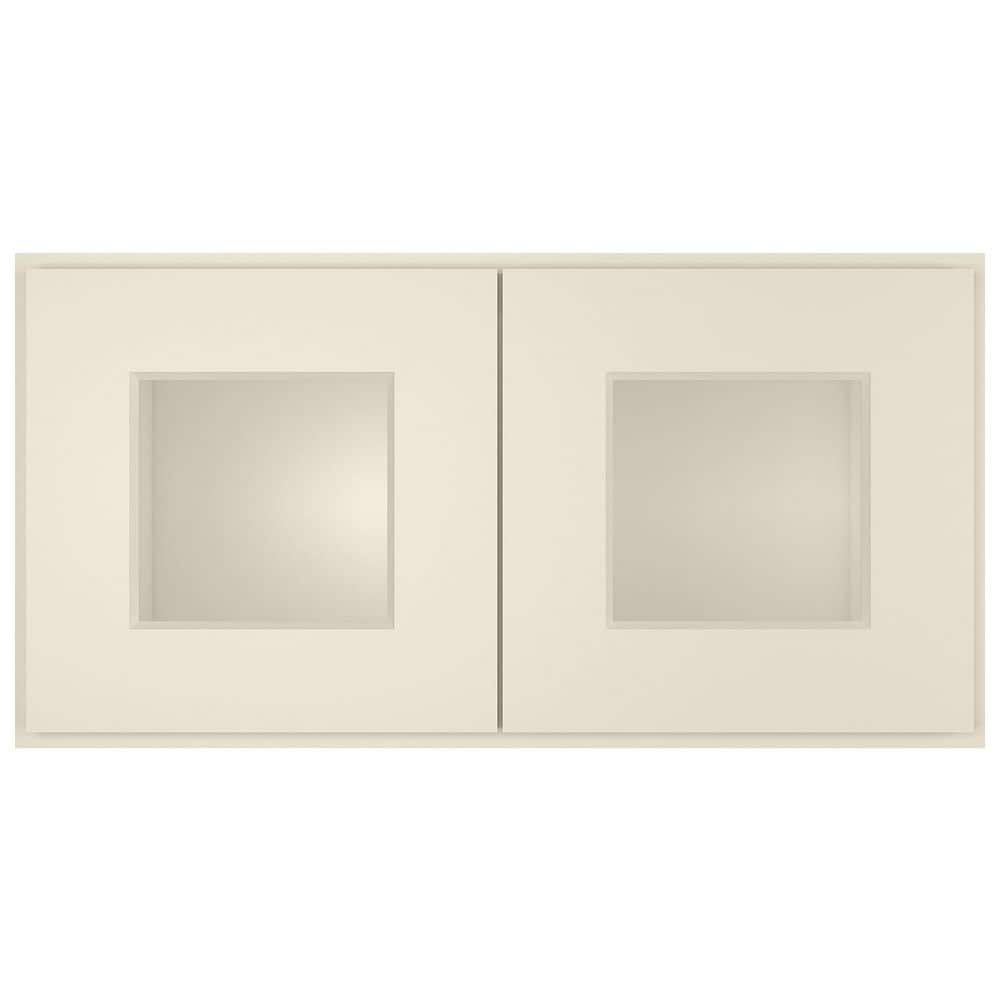 HOMEIBRO 24 in. W X 12 in. D X 12 in. H in Antique White Plywood Ready to Assemble Wall Kitchen ...