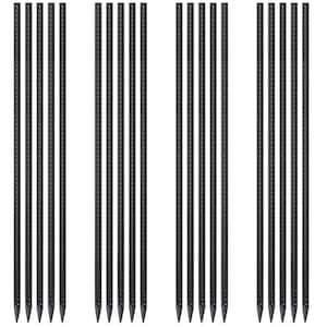 NVNOO 1/2 in. x 40 in. Heavy Duty Landscape Rebar Timber Spikes with ...