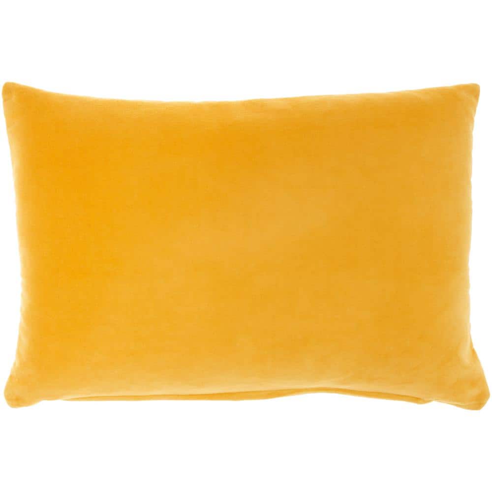 WARISI - Velvet Cushion Pillow Cover | Throw Cushion Covers | 14x20 in, Rectangular | 4 Pieces | with Pillow Inserts (Set of 4) WARISI Color: Yellow