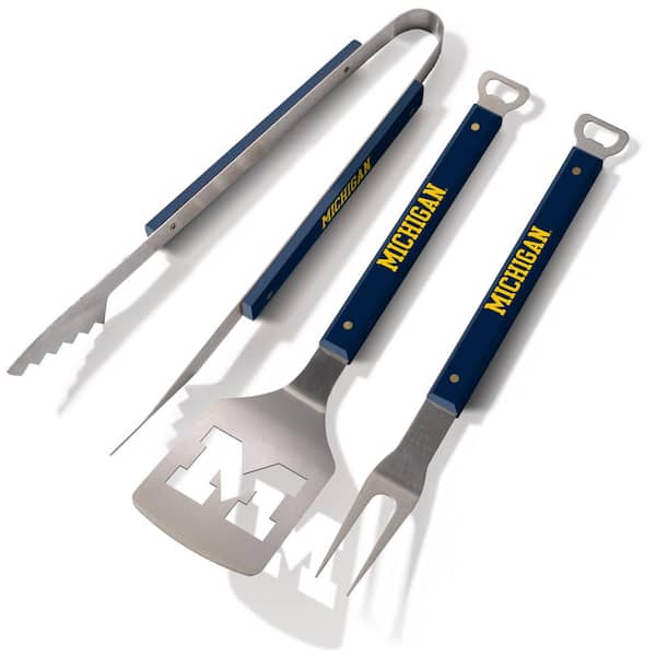 YouTheFan NCAA Michigan Wolverines Spirit Series 3-Piece BBQ Set