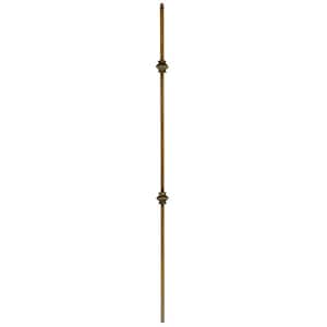 44 in. x 1/2 in. Oil Rubbed Bronze Double Knuckle Hollow Iron Baluster