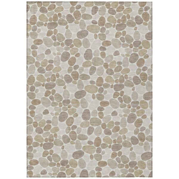 Chantille Machine Washable Indoor/Outdoor Abstract ACN2817 Ivory 10 ft. x 14 ft. Area Rug