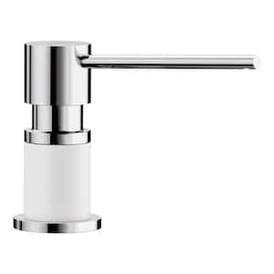 Lato Deck-Mounted Soap and Lotion Dispenser in White and Chrome