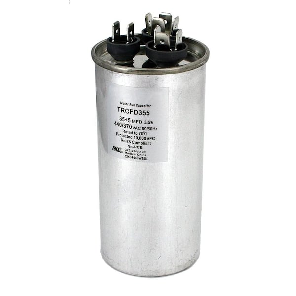 Unbranded Packard 440-Volt 35/5 MFD Dual Rated Motor Run Round Capacitor