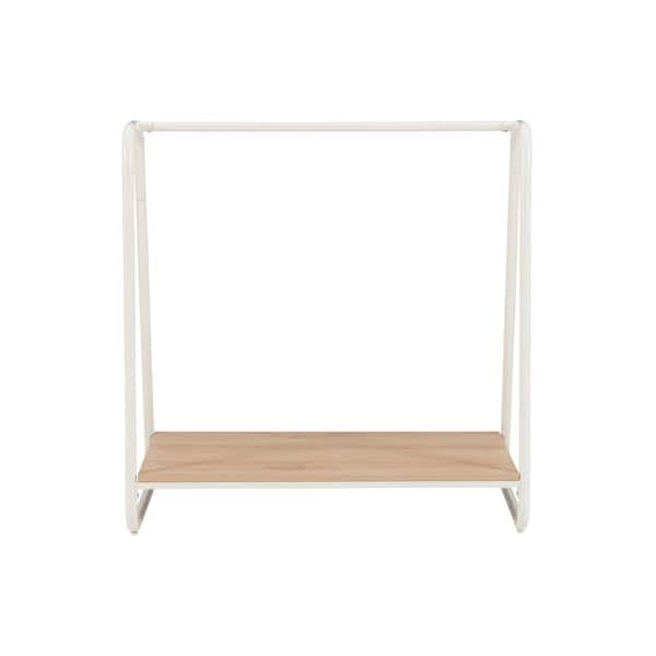 Linon Home Decor Chana White Short Clothing Coat Rack THD04836