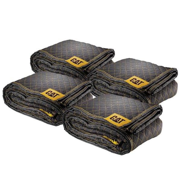 CAT 72 in. x 80 in. Non-Woven Utility Blanket (4-pack)