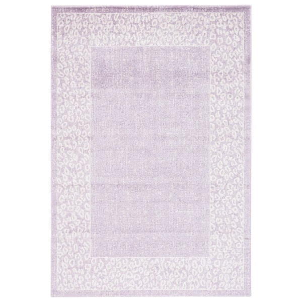 Passion 5 ft. x 7 ft. Purple/Beige Animal Print Area Rug