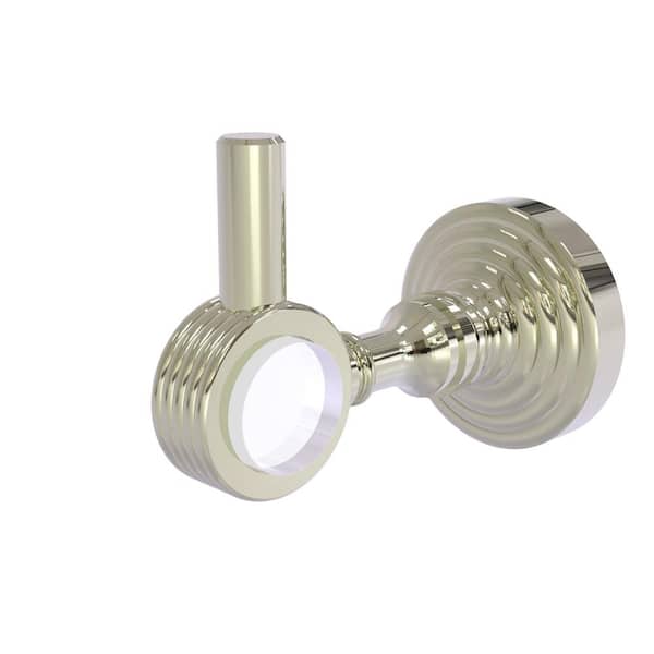 Pacific Grove Collection J-Hook Robe/Towel Hook with Groovy Accents in Polished Nickel
