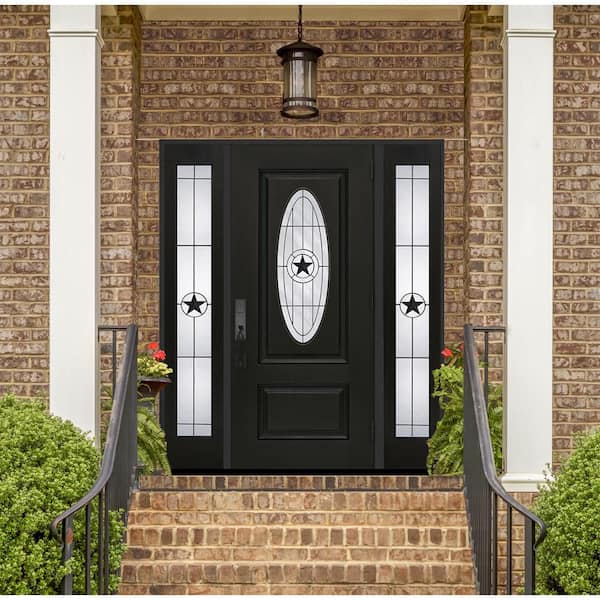Steves & Sons Regency 64 in. x 80 in. 3/4L Oval Alamo Glass LHOS