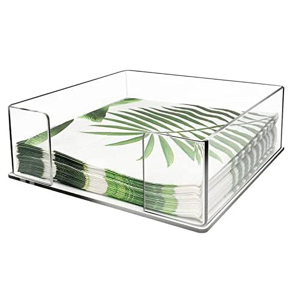 Acrylic Series Tabletop Clear Napkin Holder for Kitchen Bathroom Parties Weddings Events 7 x 7 in. price history on PriceWatchPro
