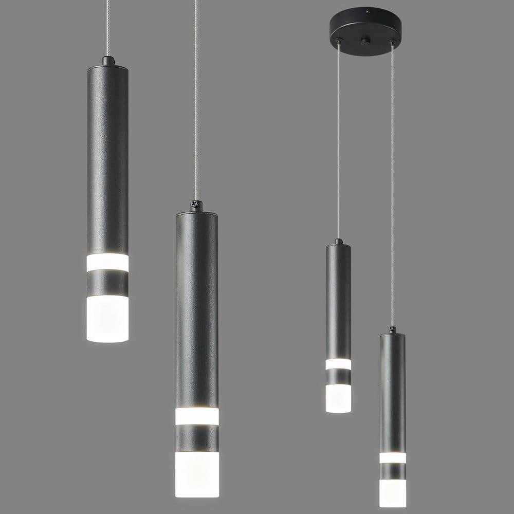 Home Lighting 1.57 in. 2-Light Black Modern Dimmable Integrated LED Pendant Light For Kitchen Island（JP-082-2Y） price history on PriceWatchPro