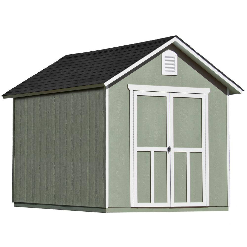 Handy Home Products Meridian 8 Ft X 10 Ft Wood Storage Shed 7 The Home Depot