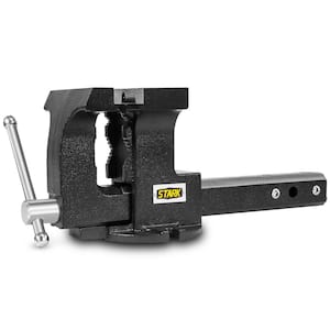 6 in. All Terrain ATV Truck Tow Hitch 2-In-1 Bench Vise with Built-In Mount Fits 2 in. Receiver