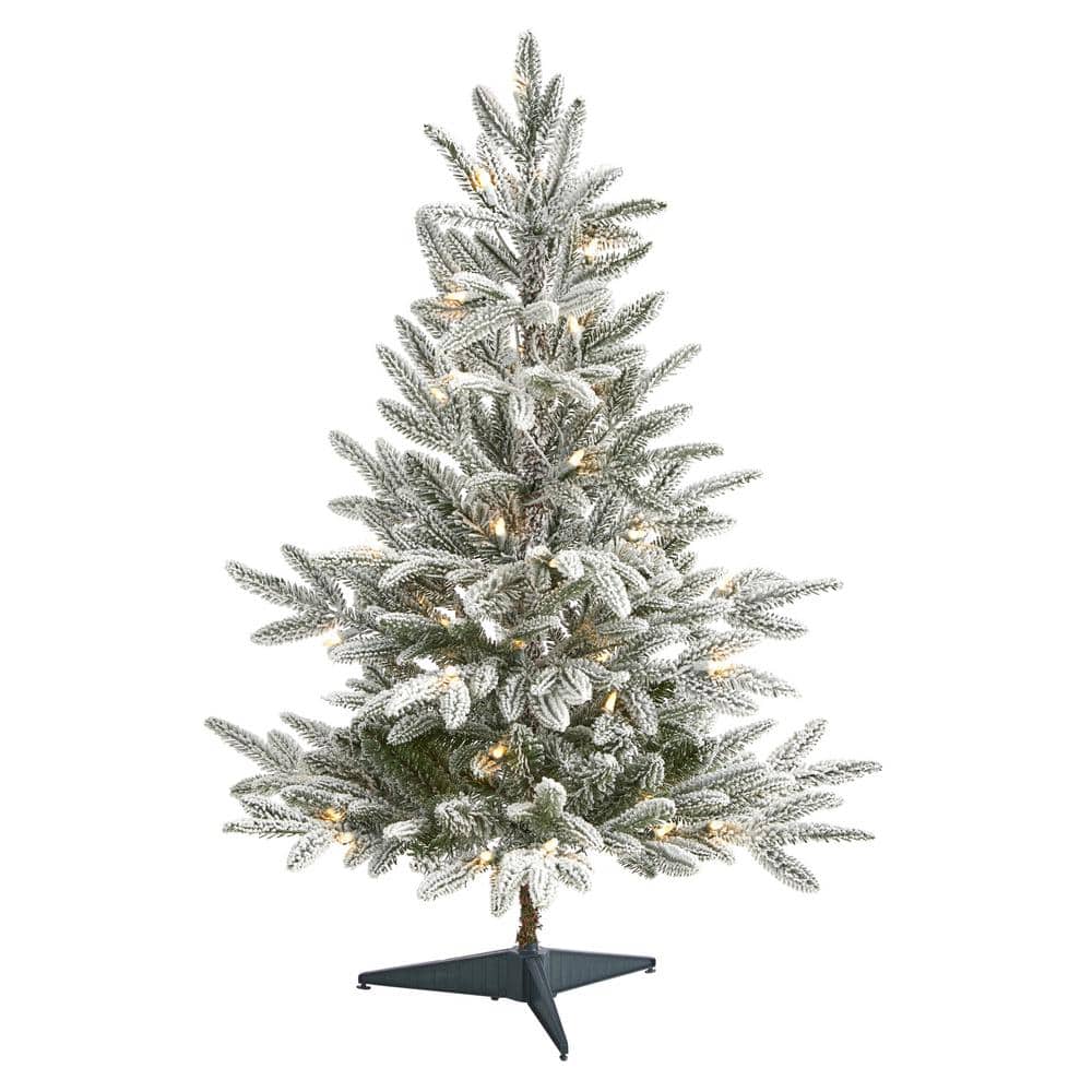 3 ft. Pre-Lit Flocked Manchester Spruce Artificial Christmas Tree with 50 Clear Lights price history on PriceWatchPro
