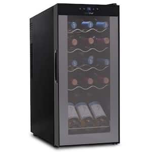 17.7 in. Single Zone Digital Electric 15 Bottle Beverage and Wine Cooler in Black