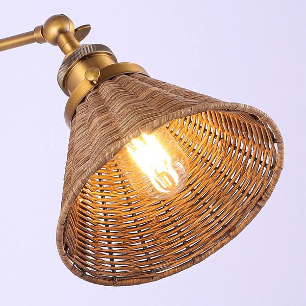 matrix decor 6.88 in. 1-Light Boho Antique Gold Wall Sconce Light