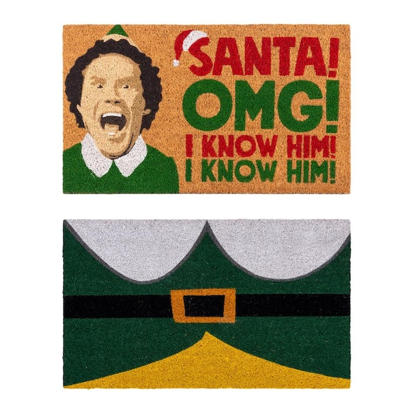 WARNER BROS WB Elf OMG/Costume 20 in. x 34 in. Coir Door Mat (2-Pack)
