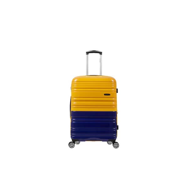 Rockland 2Tone Navy/Orange 20 in. Expandable Hardside Spinner Carry on Suitcase