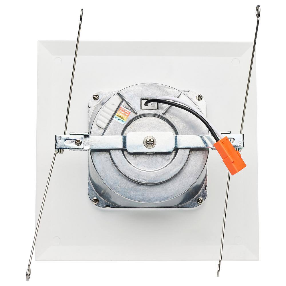 White Aluminum 4" Square LED Retrofit Downlight