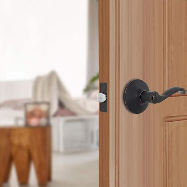 Naples Aged Bronze Bed/Bath Door Lever (4-Pack)