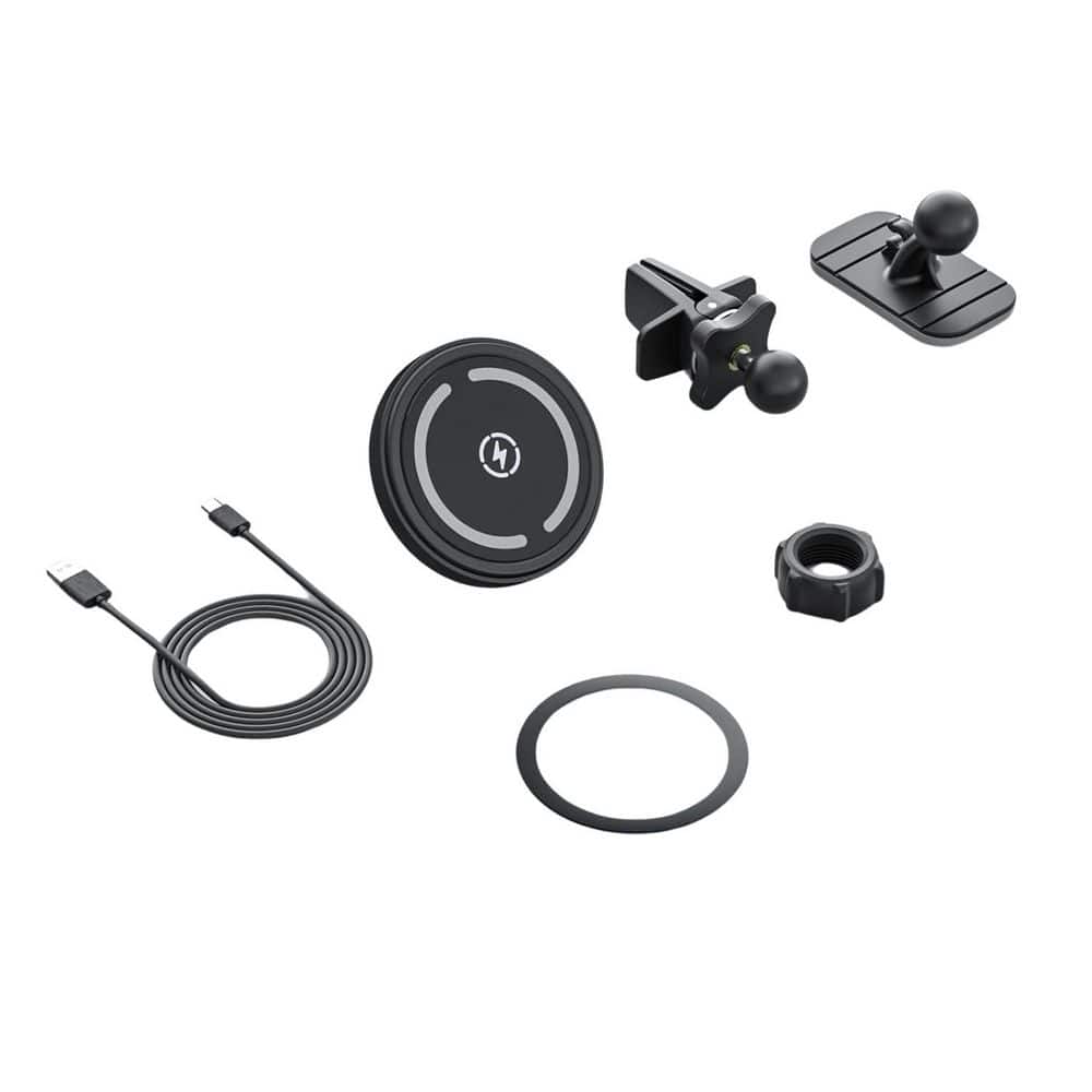 Magnetic Wireless Car Charger Mount for iPhone 16 Pro Plus Max 15 14 13 12 Series with 15W Fast Charging Aluminum Shell price history on PriceWatchPro