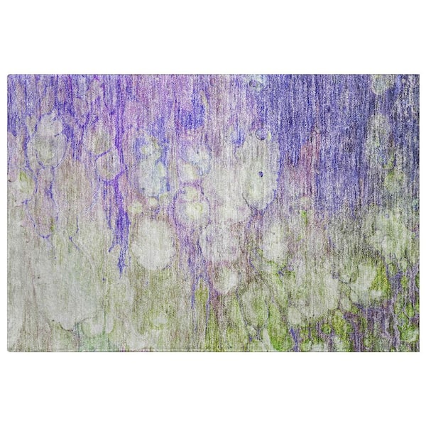 Dream Shag Premium Machine Washable Abstract ADS698 Terracotta 9 ft. x 12 ft. Area Rug