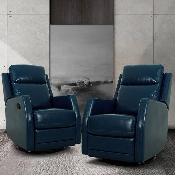 navy swivel recliner