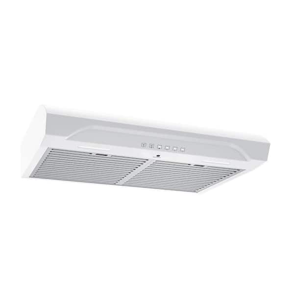 Alta 30 in. 490 MAX Blower CFM Convertible Under Cabinet 1.1 Sones White Range Hood