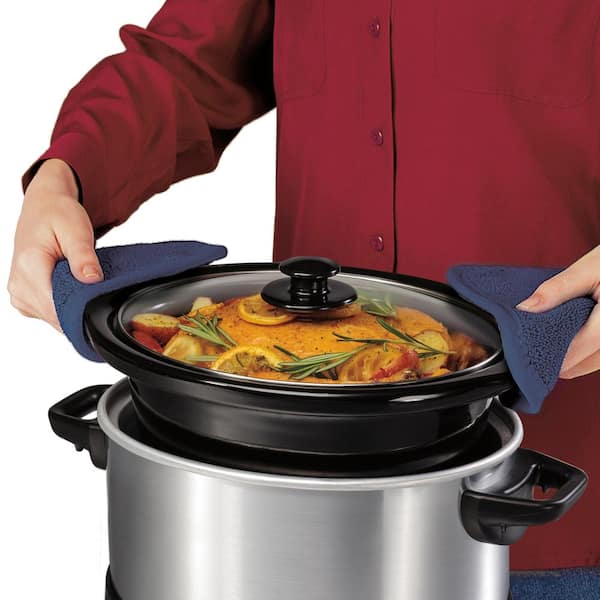 Hamilton Beach 8 Qt. Programmable Stainless Steel Slow Cooker with Built-In  Timer and Temperature Settings 33480 - The Home Depot